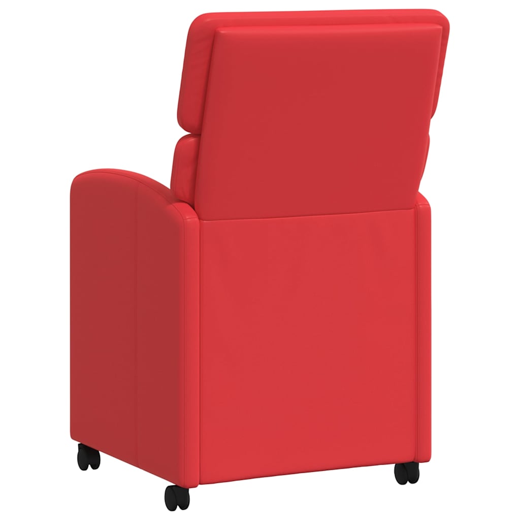 Chaises de Salle à Manger avec Roues avec des roues 2 pcs Rouge - XIOS