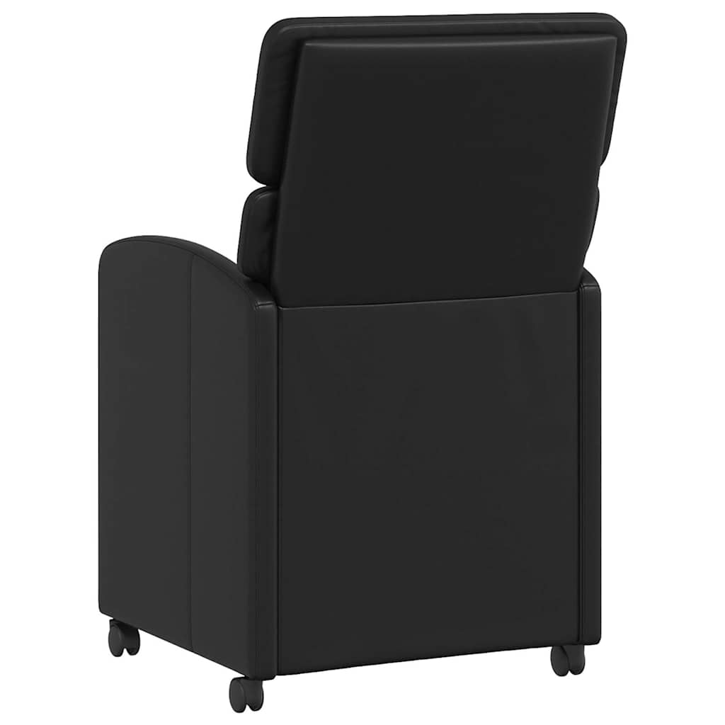 Chaises de Salle à Manger avec Roues 2 pcs Noir 58 x 65 x 98 cm - XIOS