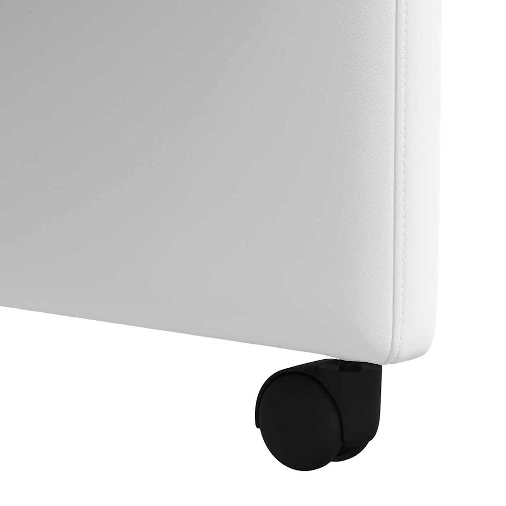 Chaises de Salle à Manger avec Roues avec des roues 2 pcs Blanc - XIOS