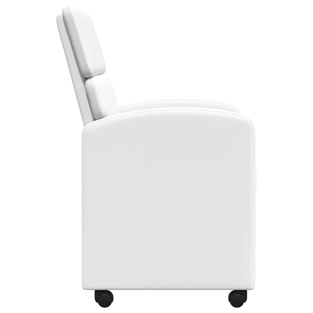 Chaises de Salle à Manger avec Roues avec des roues 2 pcs Blanc - XIOS