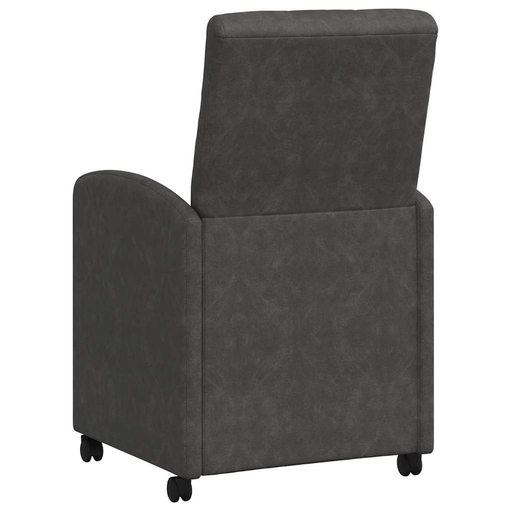 Chaises de Salle à Manger avec Roues 2 pcs Noir 58 x 67 x 97 cm - XIOS