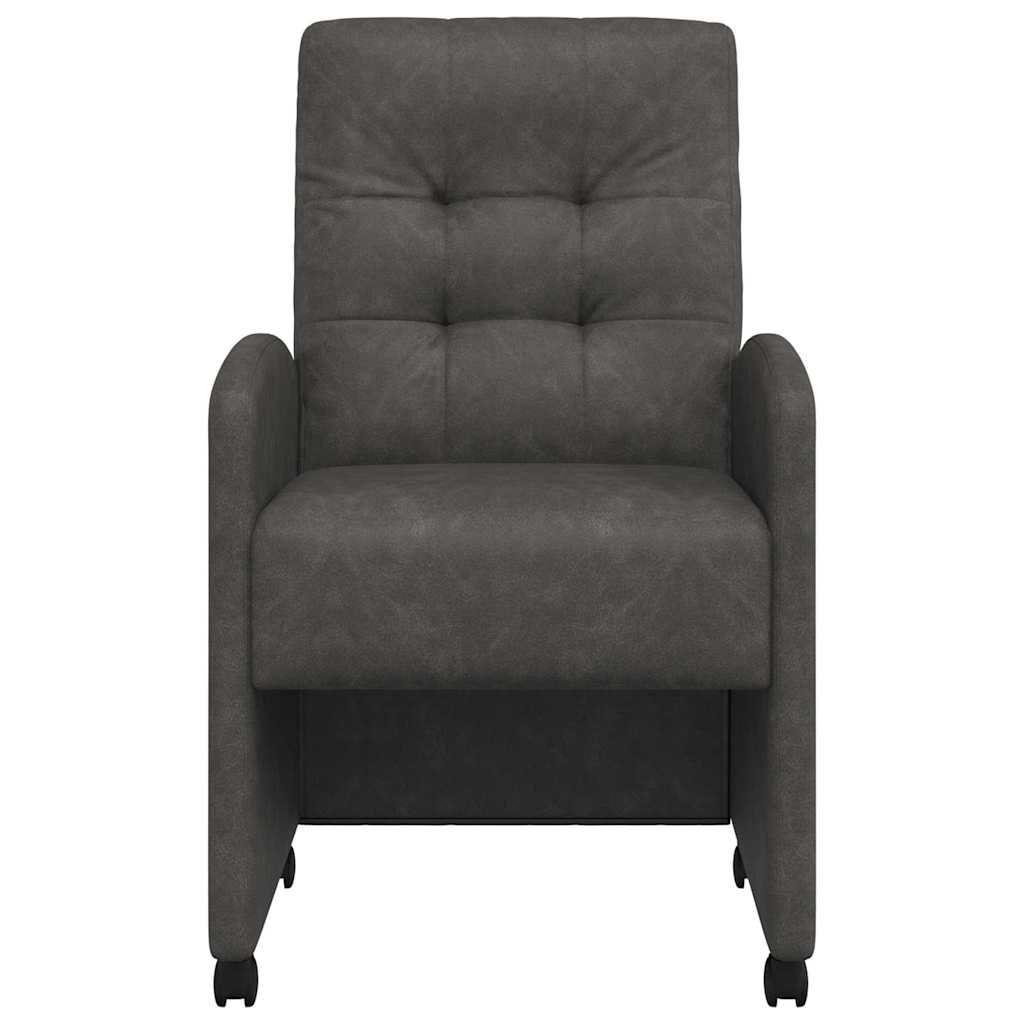 Chaises de Salle à Manger avec Roues 2 pcs Noir 58 x 67 x 97 cm - XIOS
