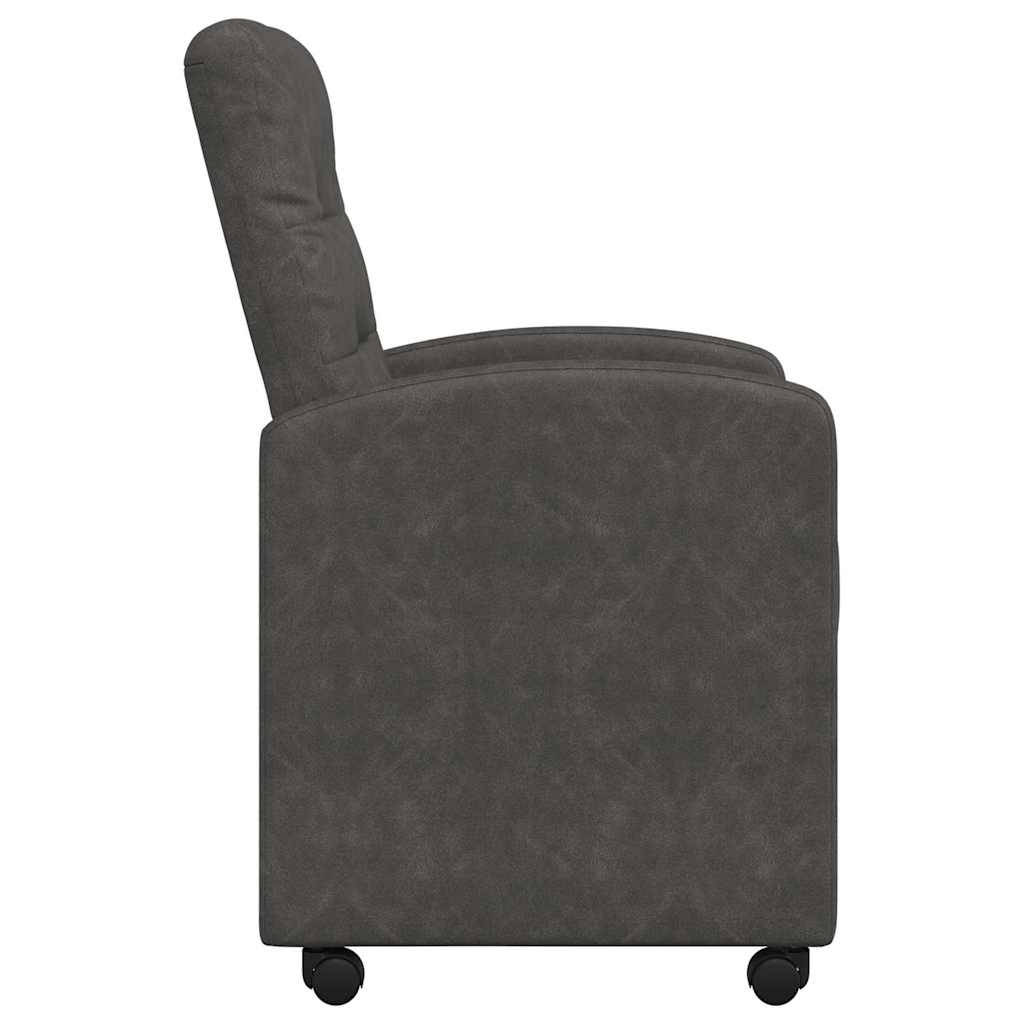 Chaises de Salle à Manger avec Roues 2 pcs Noir 58 x 67 x 97 cm - XIOS