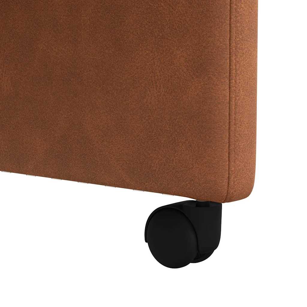 Chaises de Salle à Manger avec Roues 2 pcs Marron Simili cuir - XIOS