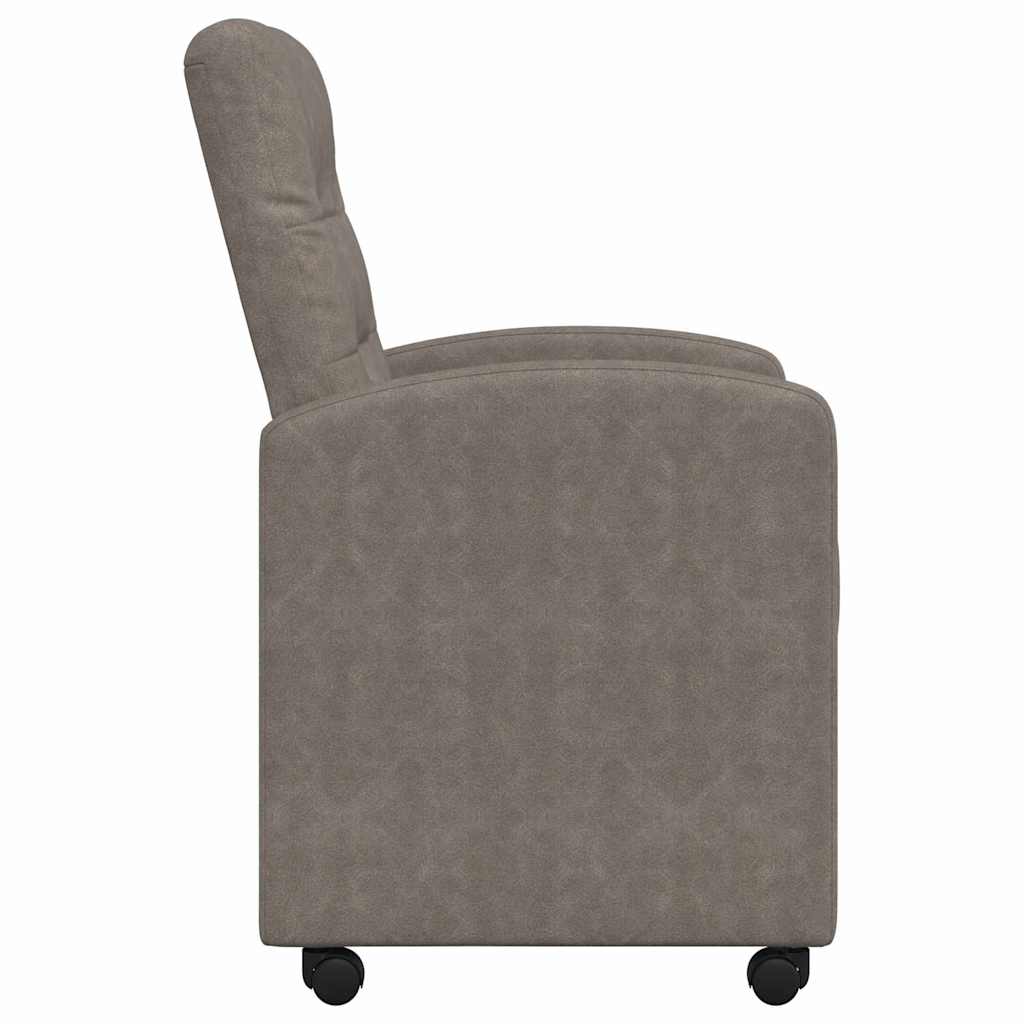 Chaises de Salle à Manger avec Roues 2 pcs Gris 58 x 67 x 97 cm - XIOS