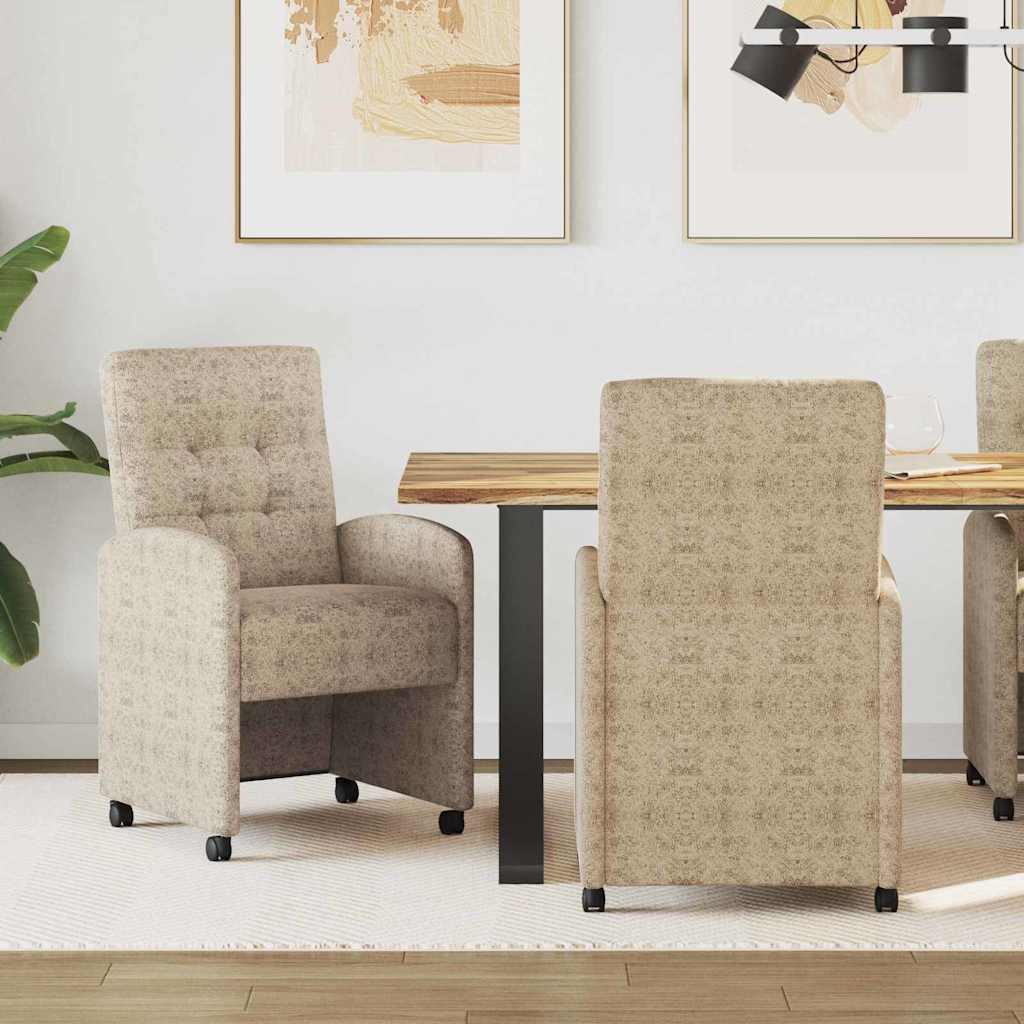 Chaises de Salle à Manger avec Roues 2 pcs Gris clair - XIOS