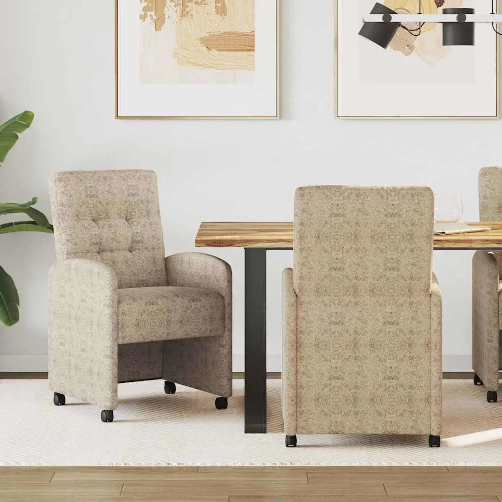 Chaises de Salle à Manger avec Roues 2 pc Cuir suédé faux - XIOS