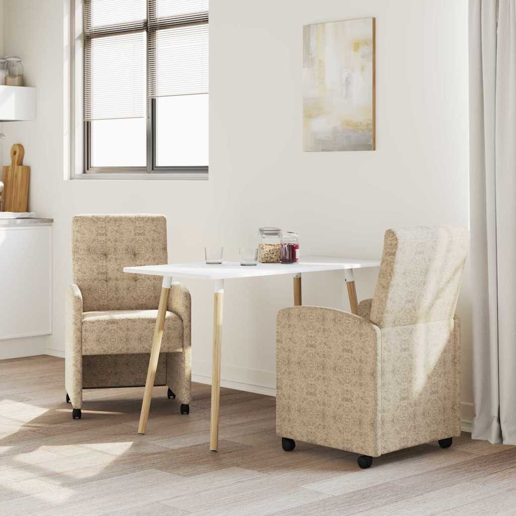 Chaises de Salle à Manger avec Roues 2 pcs Gris clair - XIOS