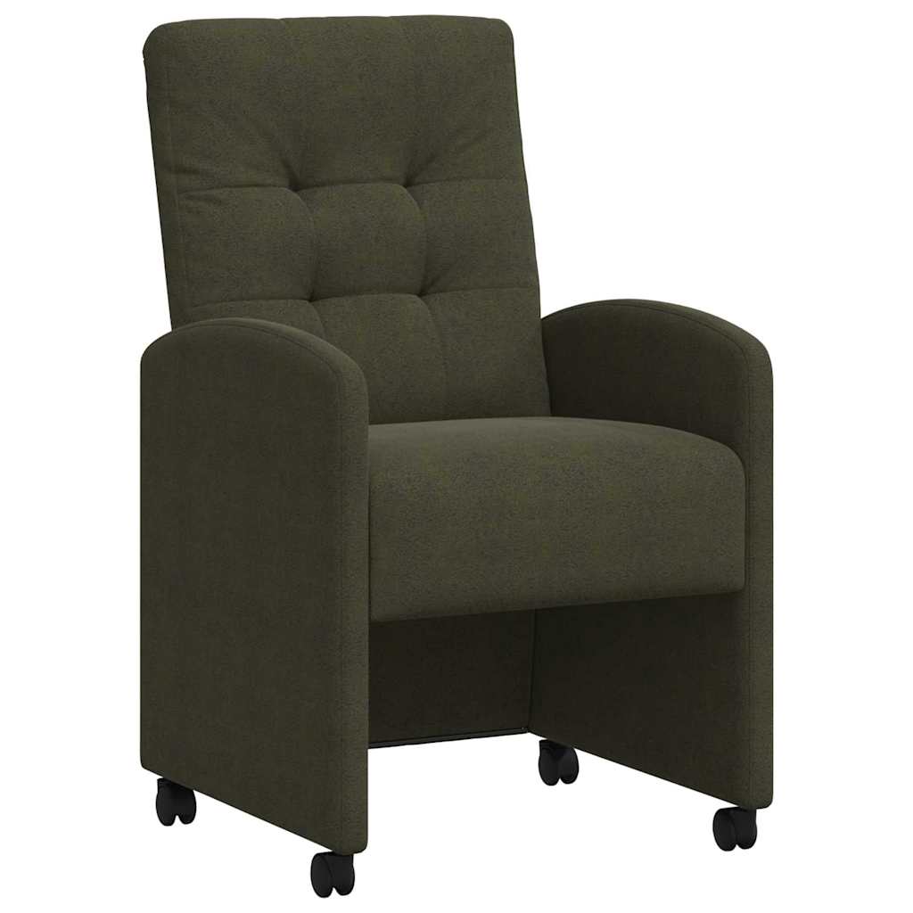 Chaises de Salle à Manger avec Roues 2 pcs Vert armée - XIOS