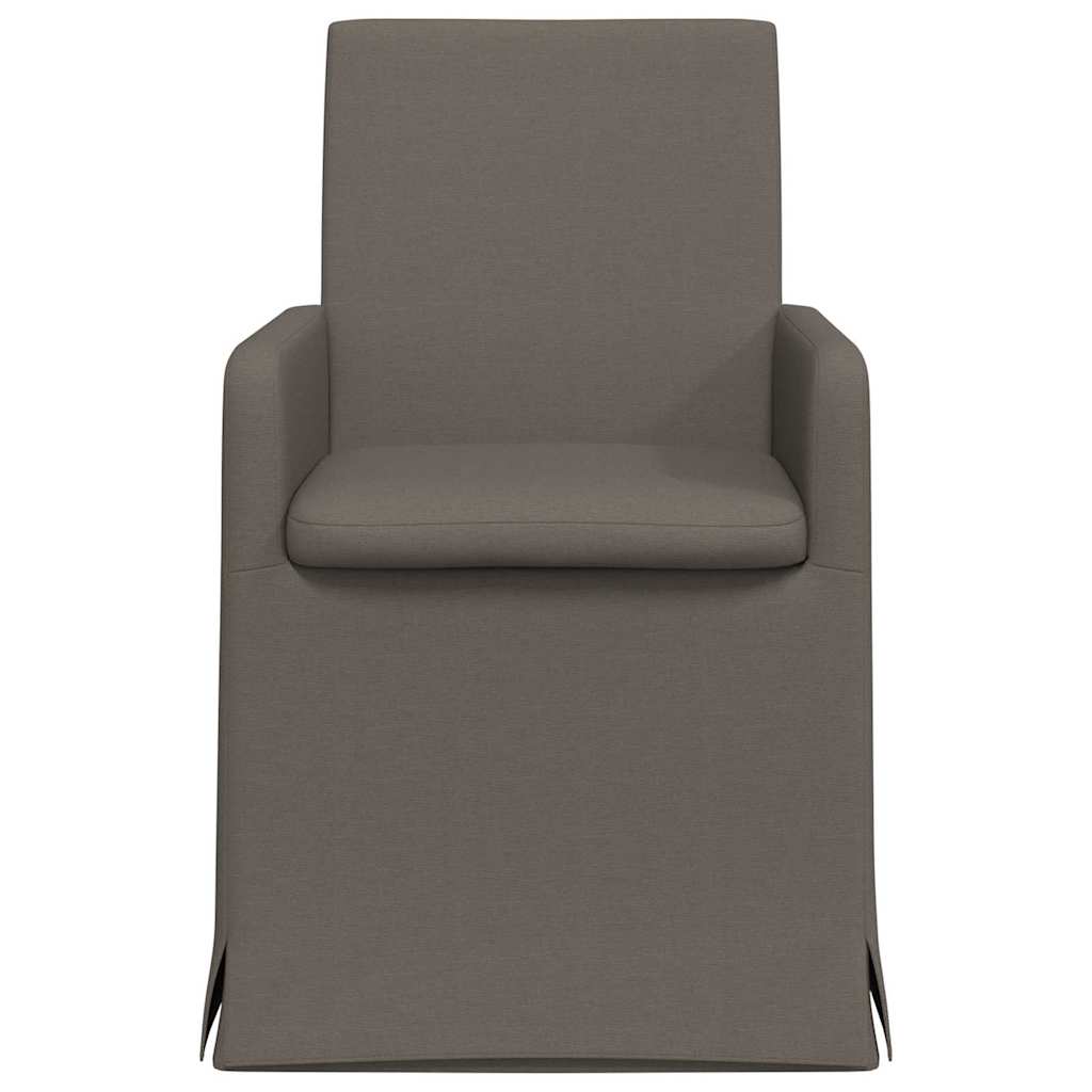 Chaises de salle à manger 2 pcs Gris clair 57 x 67 x 95 cm Lin - XIOS