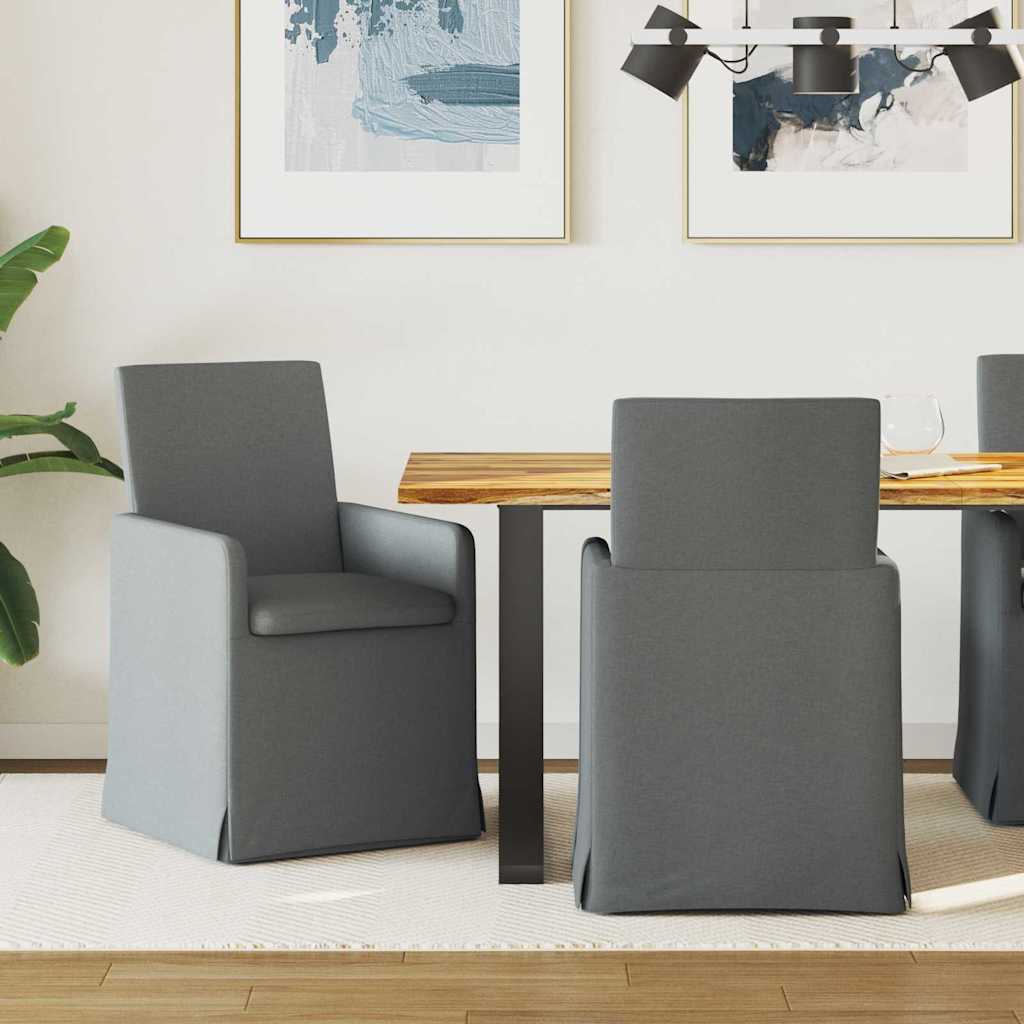 Chaises de salle à manger 2 pcs Gris foncé 57 x 67 x 95 cm - XIOS