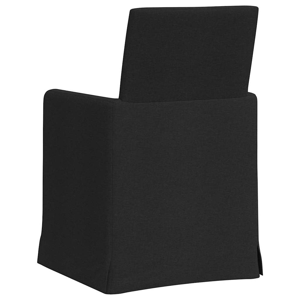 Chaises de salle à manger 2 pcs Noir 57 x 67 x 95 cm tissu - XIOS