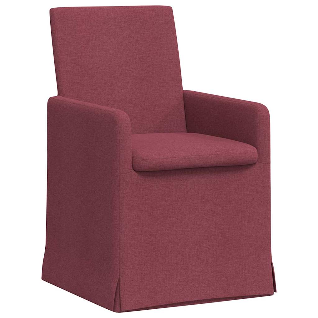Chaises de salle à manger 2 pcs Bordeaux 57 x 67 x 95 cm tissu - XIOS