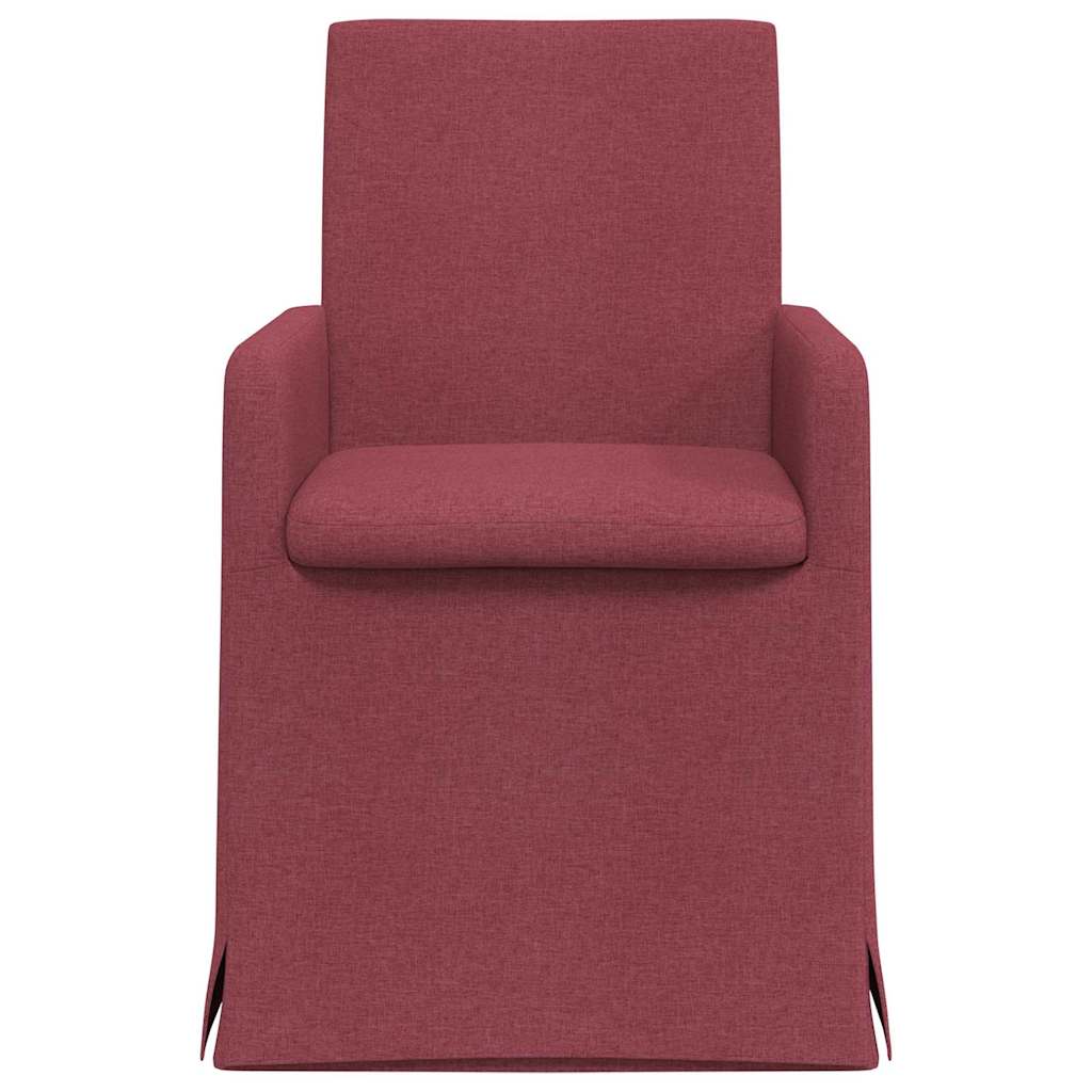 Chaises de salle à manger 2 pcs Bordeaux 57 x 67 x 95 cm tissu - XIOS