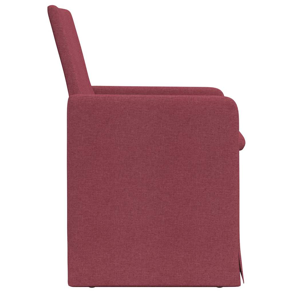 Chaises de salle à manger 2 pcs Bordeaux 57 x 67 x 95 cm tissu - XIOS