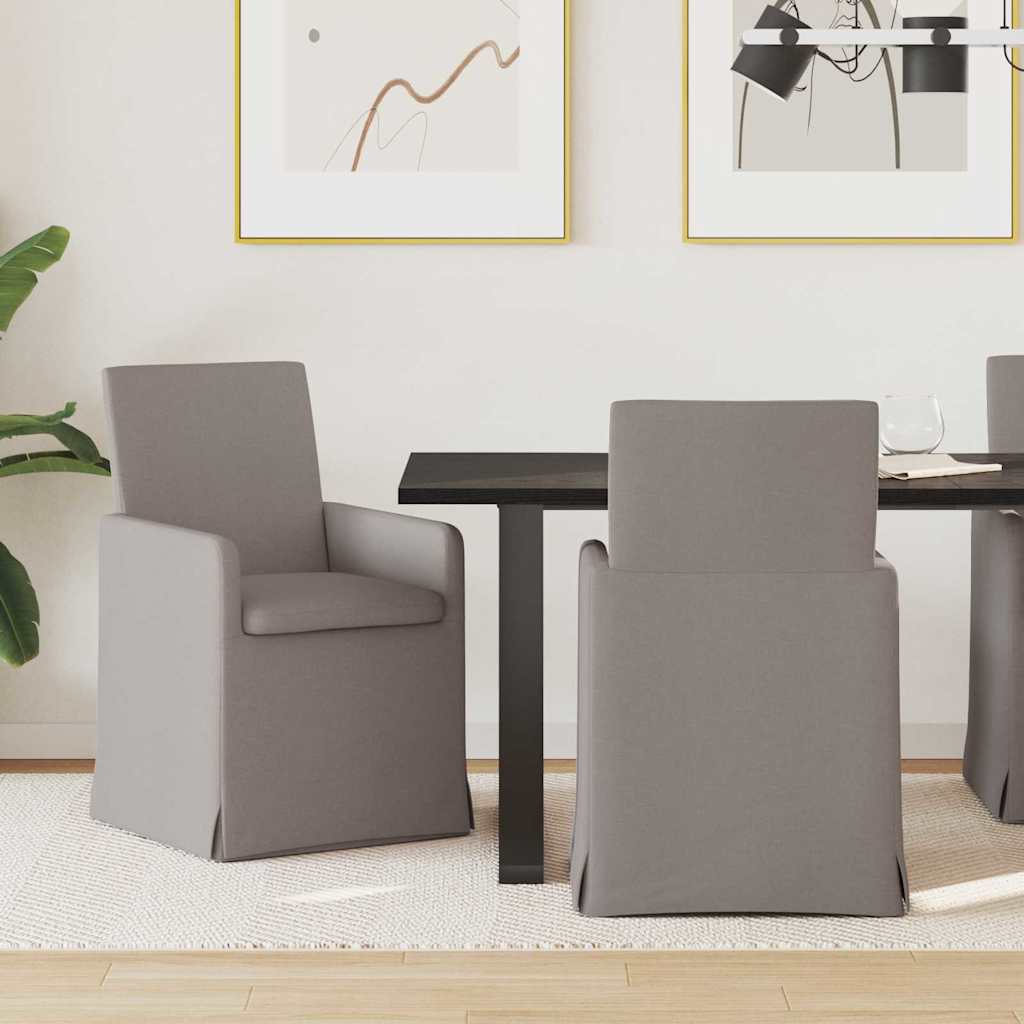 Chaises de salle à manger 2 pcs Taupe 57 x 67 x 95 cm tissu - XIOS