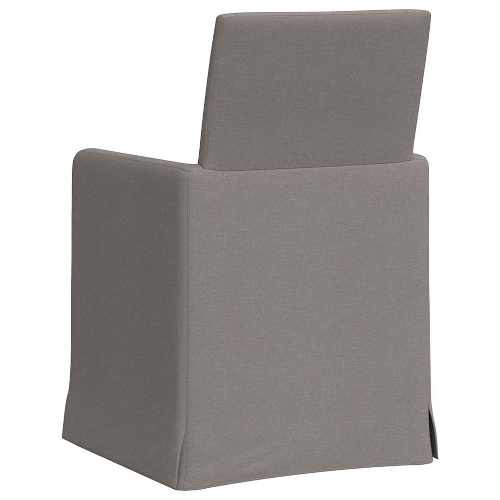 Chaises de salle à manger 2 pcs Taupe 57 x 67 x 95 cm tissu - XIOS