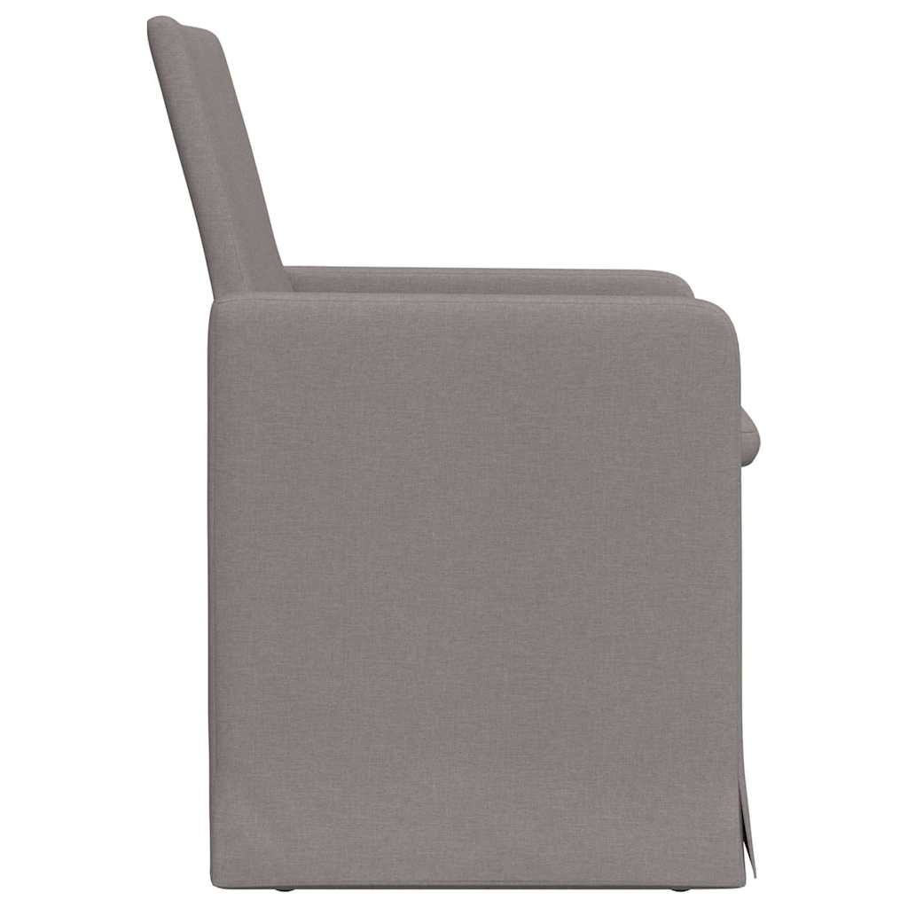 Chaises de salle à manger 2 pcs Taupe 57 x 67 x 95 cm tissu - XIOS