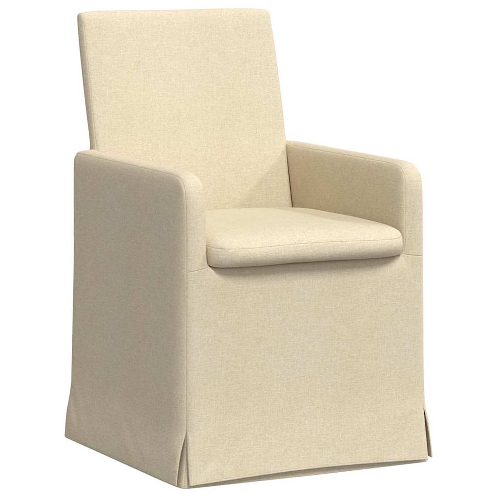 Chaises de salle à manger 2 pcs Crème 57 x 67 x 95 cm tissu - XIOS