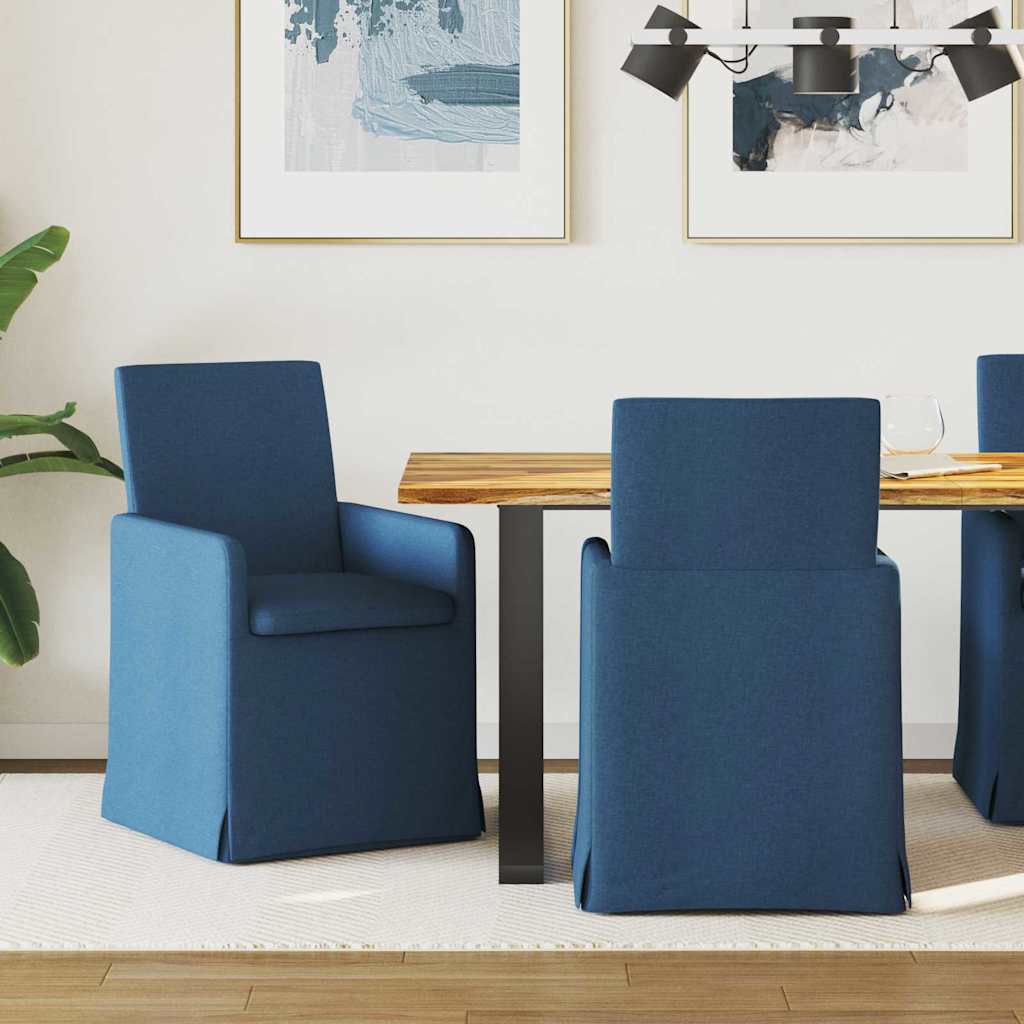 Chaises de salle à manger 2 pcs Bleu 57 x 67 x 95 cm tissu - XIOS