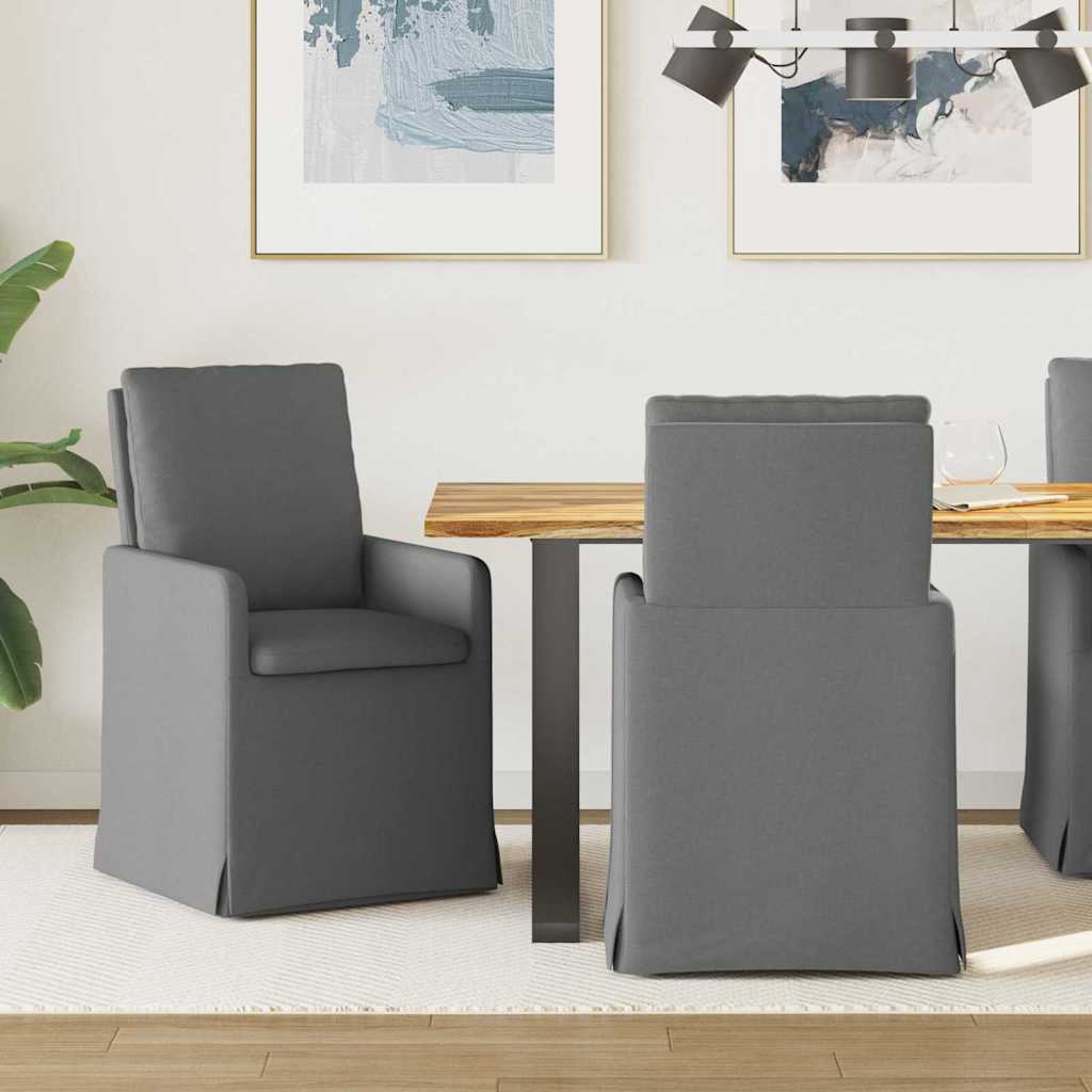 Chaises de salle à manger 2 pcs Gris foncé 57 x 67 x 98 cm - XIOS