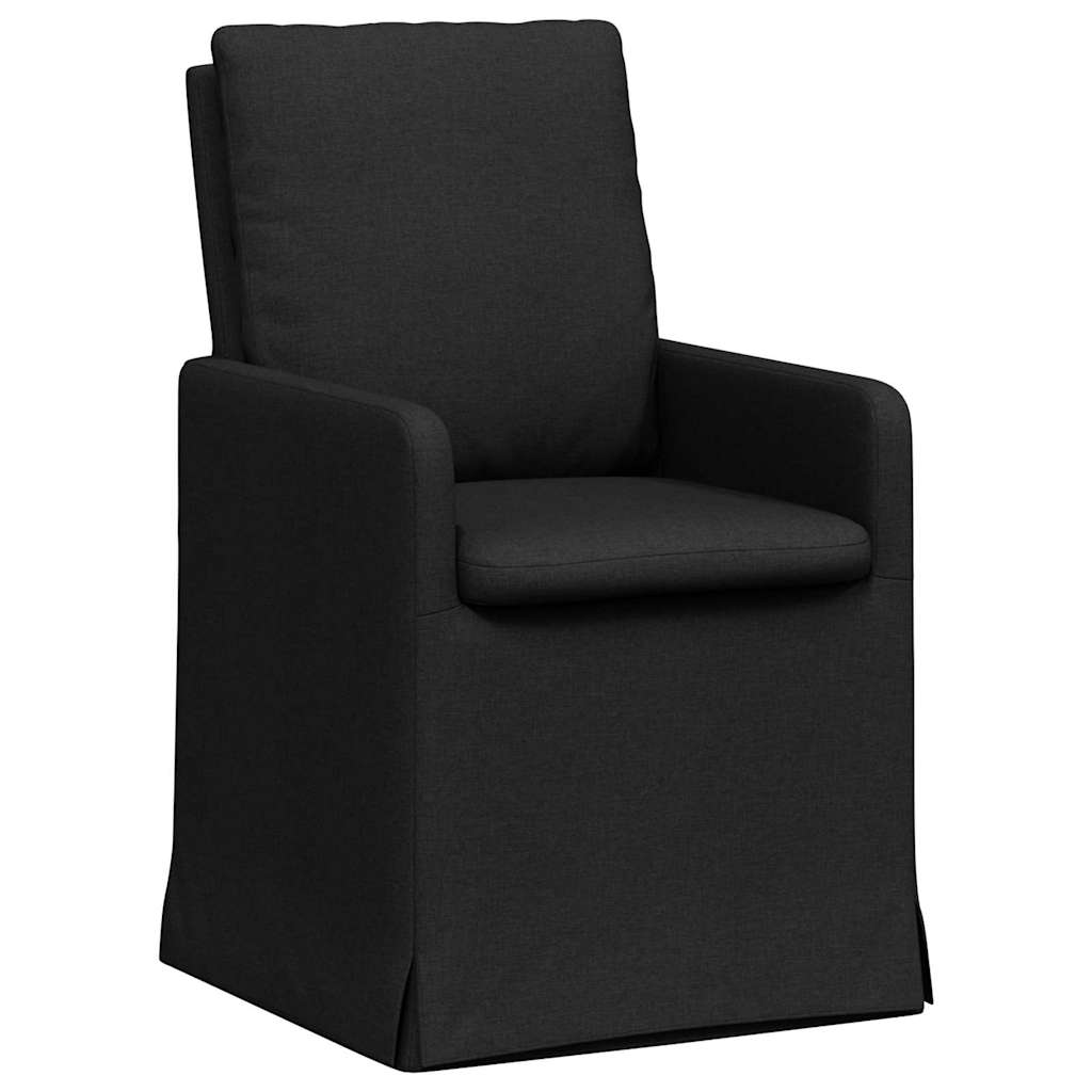 Chaises de salle à manger 2 pcs Noir 57 x 67 x 98 cm tissu - XIOS
