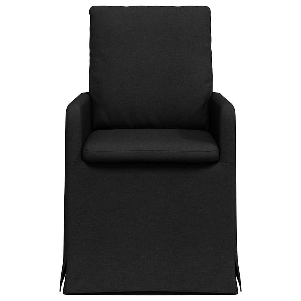 Chaises de salle à manger 2 pcs Noir 57 x 67 x 98 cm tissu - XIOS
