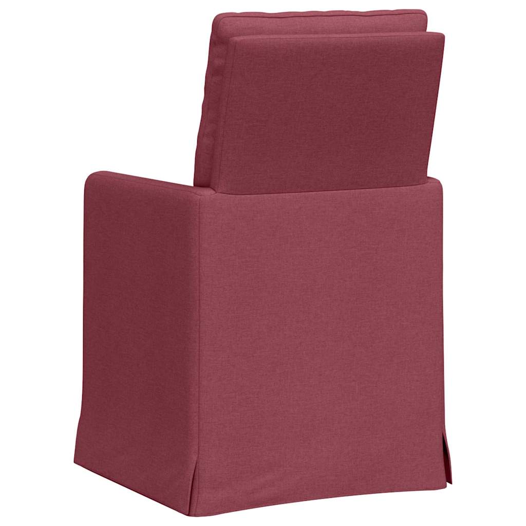 Chaises de salle à manger 2 pcs Bordeaux 57 x 67 x 98 cm tissu - XIOS