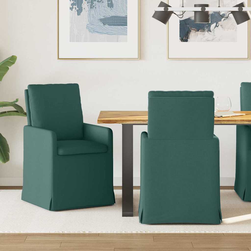 Chaises de salle à manger 2 pcs Vert foncé 57 x 67 x 98 cm - XIOS