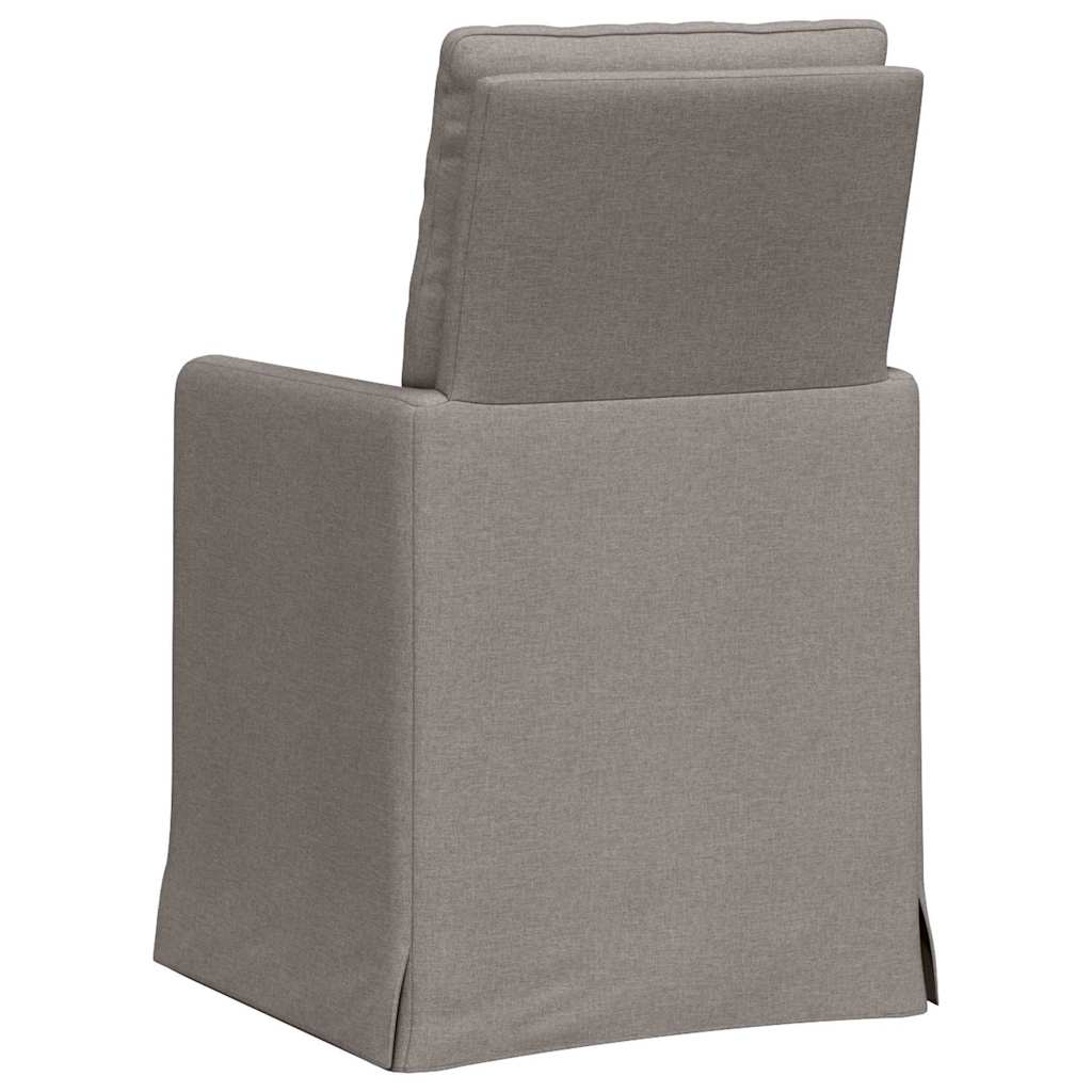 Chaises de salle à manger 2 pcs Taupe 57 x 67 x 98 cm tissu - XIOS