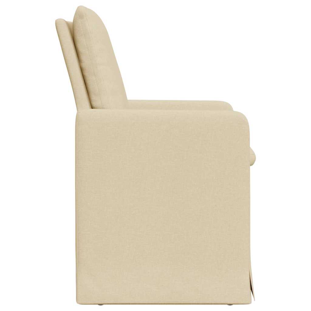 Chaises de salle à manger 2 pcs Crème 57 x 67 x 98 cm tissu - XIOS