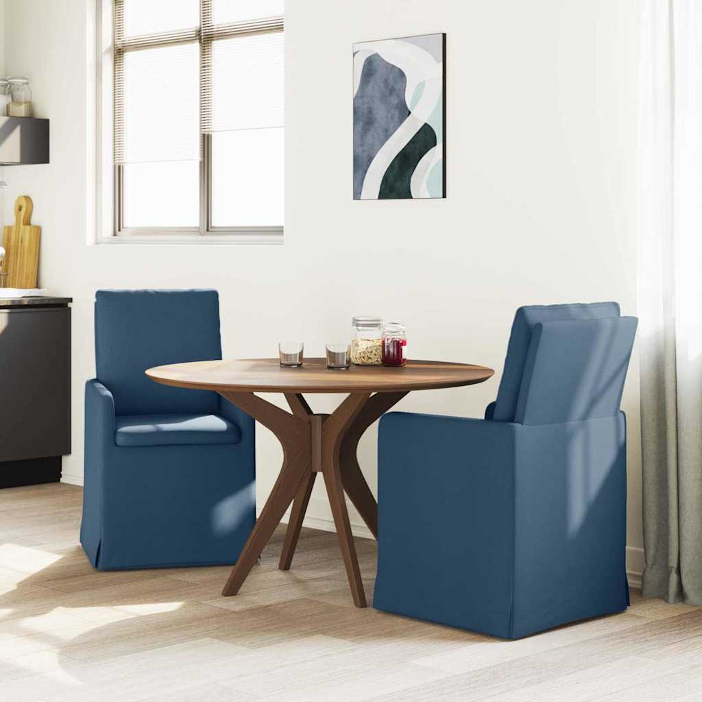 Chaises de salle à manger 2 pcs Bleu 57 x 67 x 98 cm tissu - XIOS