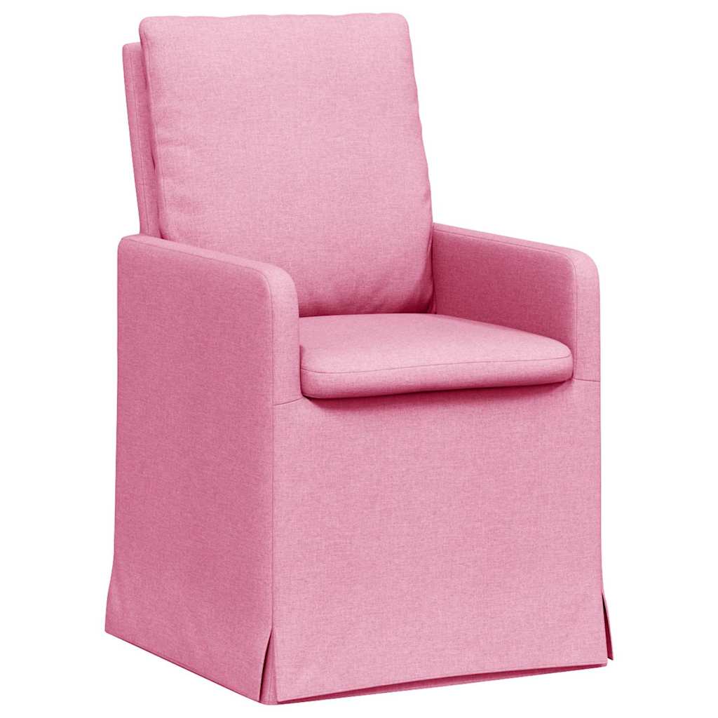 Chaises de salle à manger 2 pcs Rose 57 x 67 x 98 cm tissu - XIOS