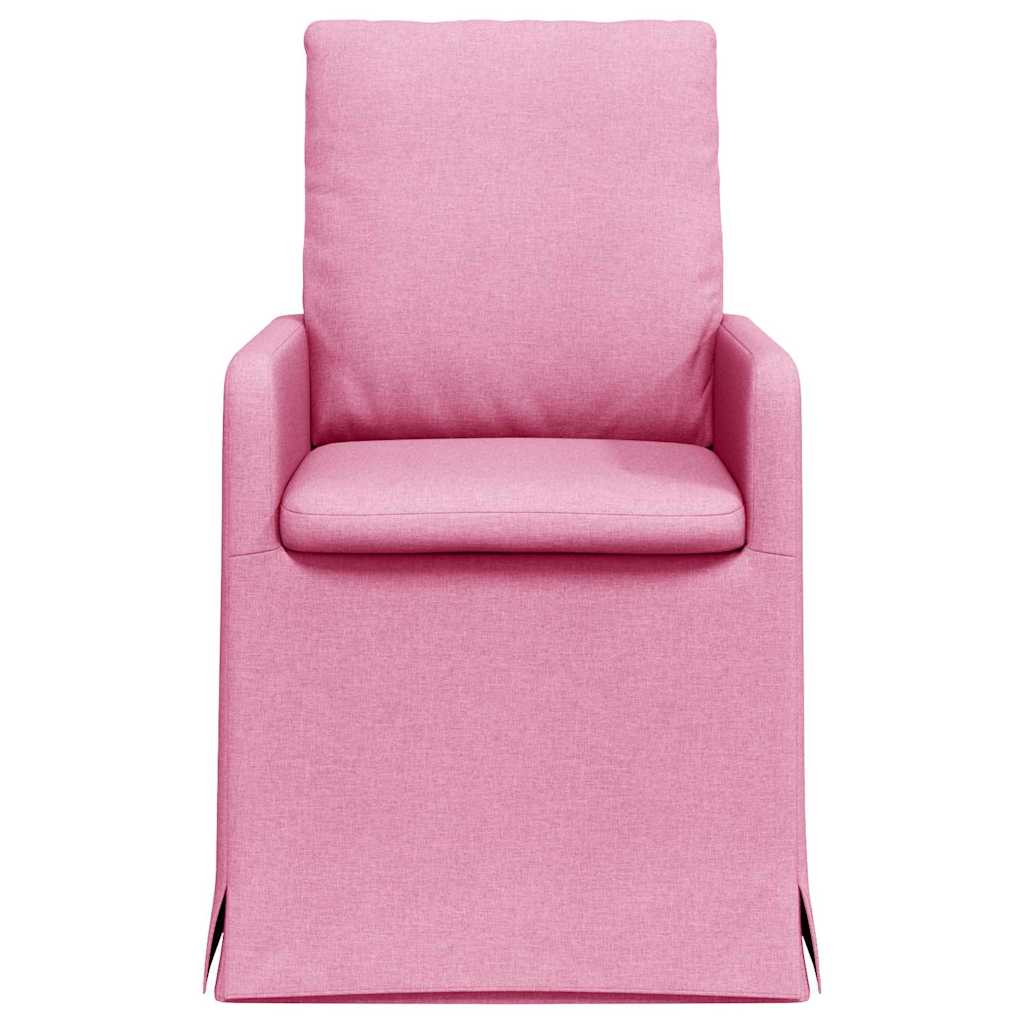 Chaises de salle à manger 2 pcs Rose 57 x 67 x 98 cm tissu - XIOS