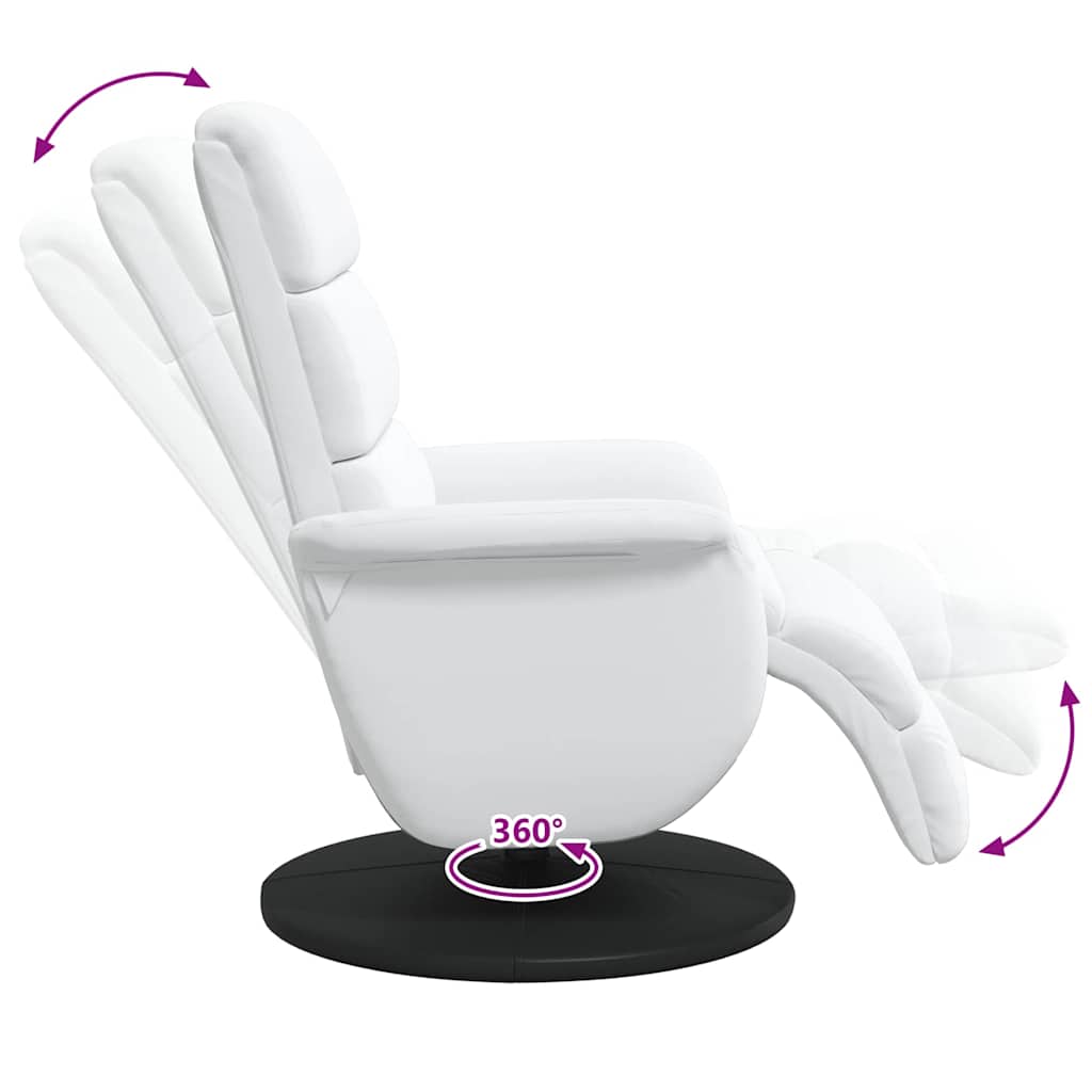 Fauteuil inclinable Blanc 71 x 98 x 106 cm Faux cuir - XIOS