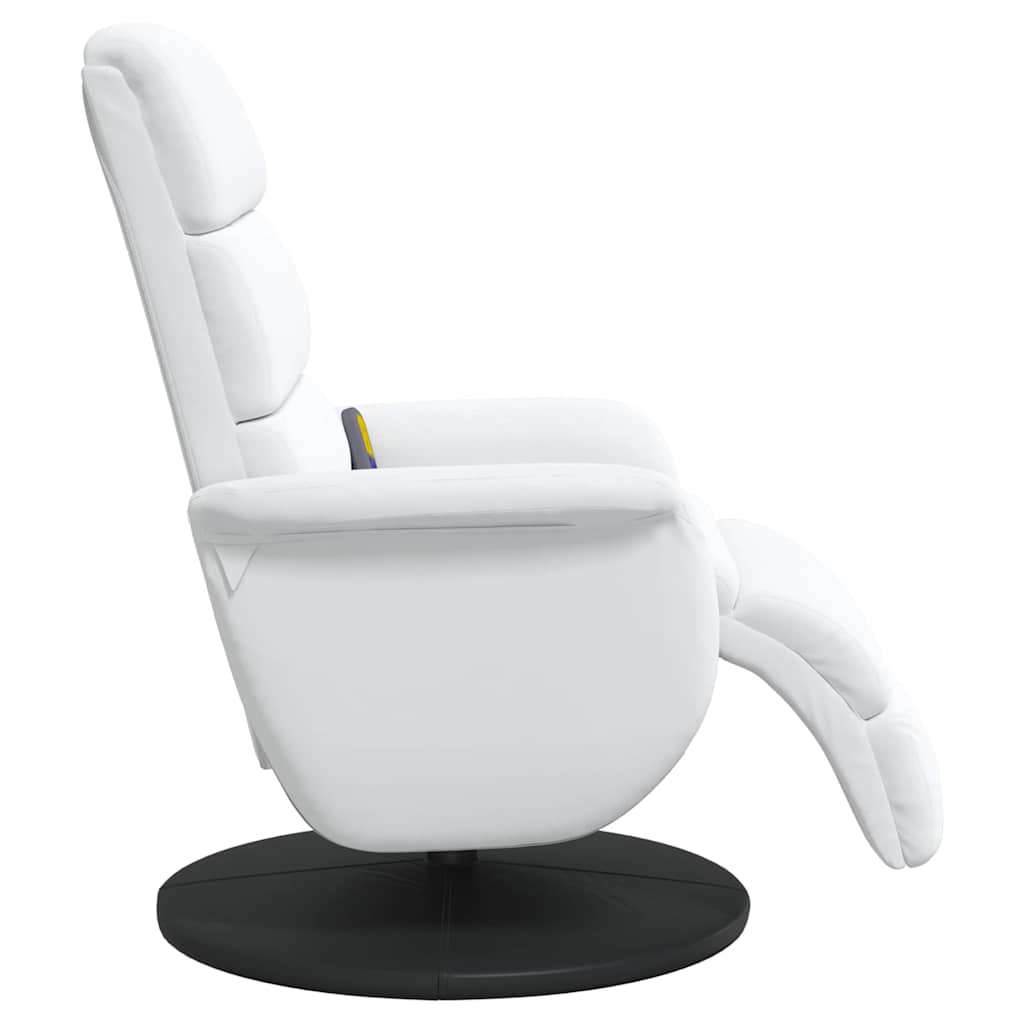 Fauteuil de massage inclinable Blanc 71 x 98 x 106 cm Faux cuir - XIOS