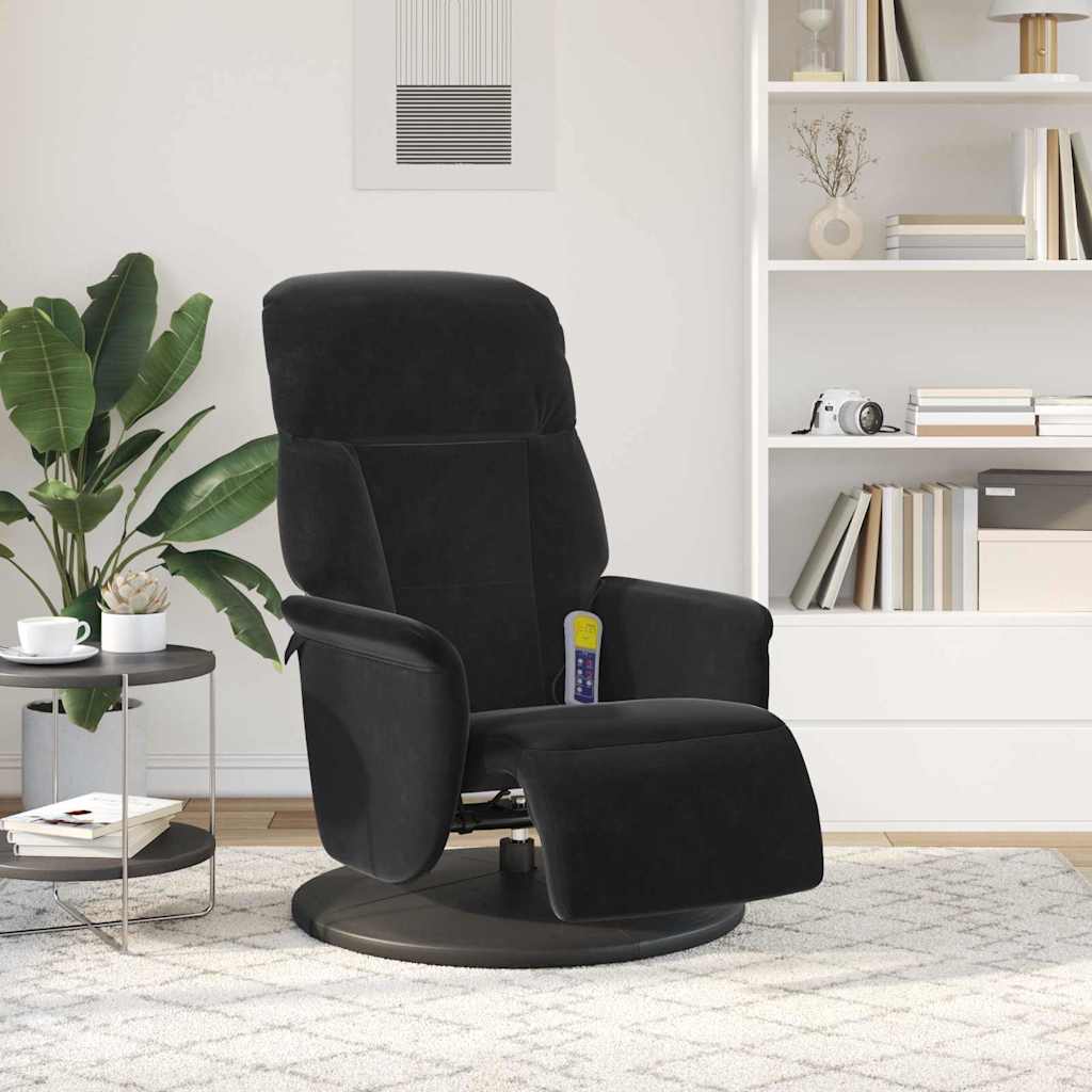 Fauteuil de massage inclinable Noir 91 x 71 x 105 cm Velours - XIOS