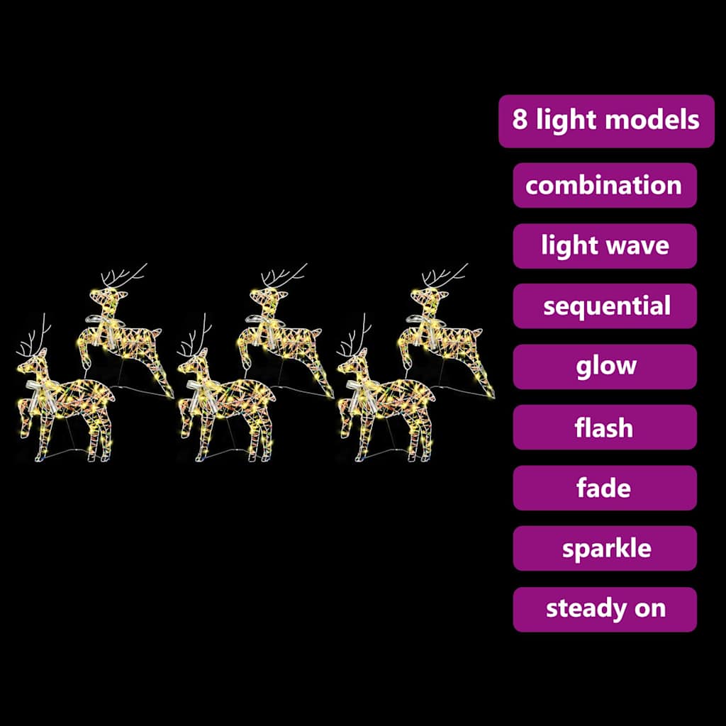 Rennes LED avec 180 LED 6 pcs Multicouleur PET - XIOS