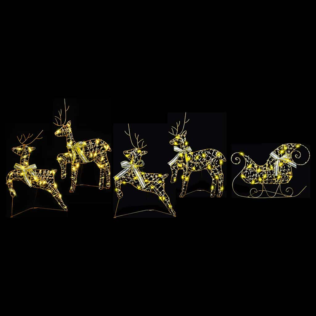 Rennes LED avec 40 LED 5 pcs Doré PET - XIOS