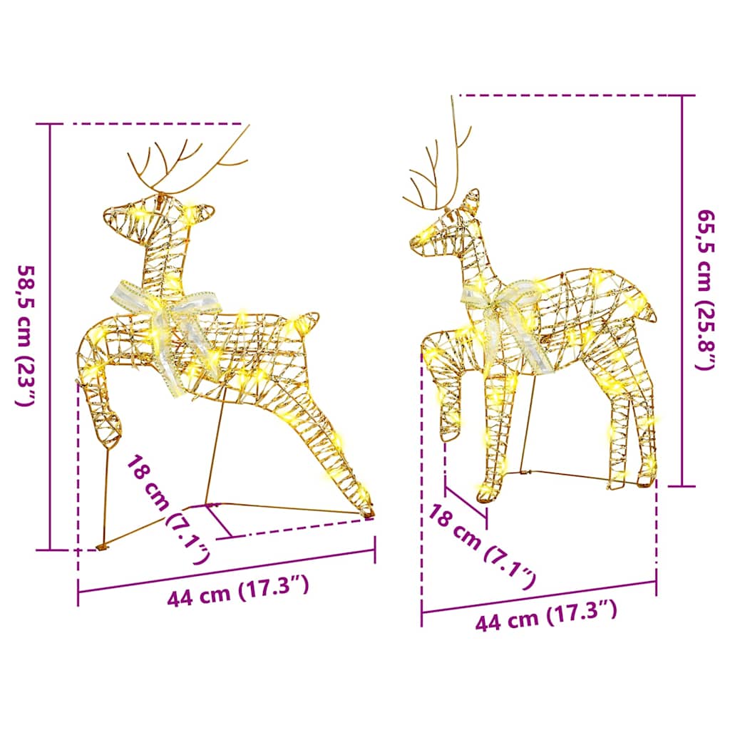 Rennes LED avec 40 LED 7 pcs Doré PET - XIOS