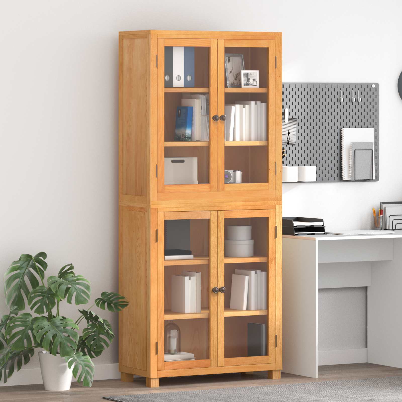 Ensemble de meubles de rangement 2 pc Naturel 80 x 35 x 185 cm - XIOS