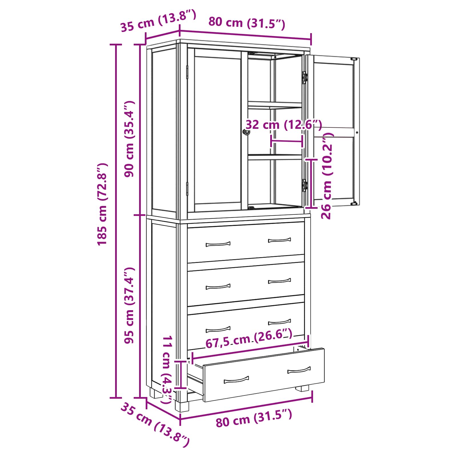 Ensemble de meubles de rangement Marron Bois d'ingénierie - XIOS