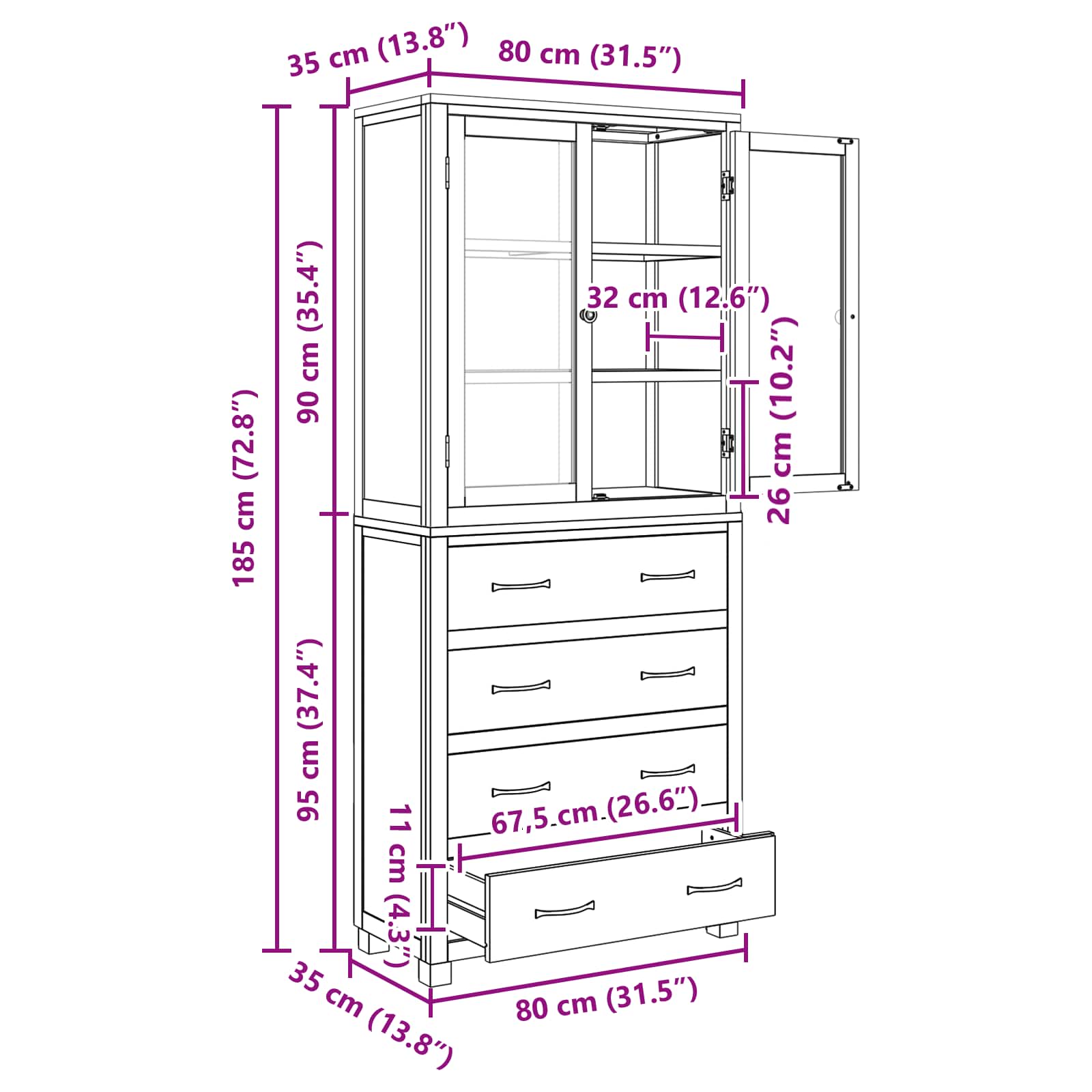 Ensemble de meubles de rangement Marron Bois d'ingénierie - XIOS