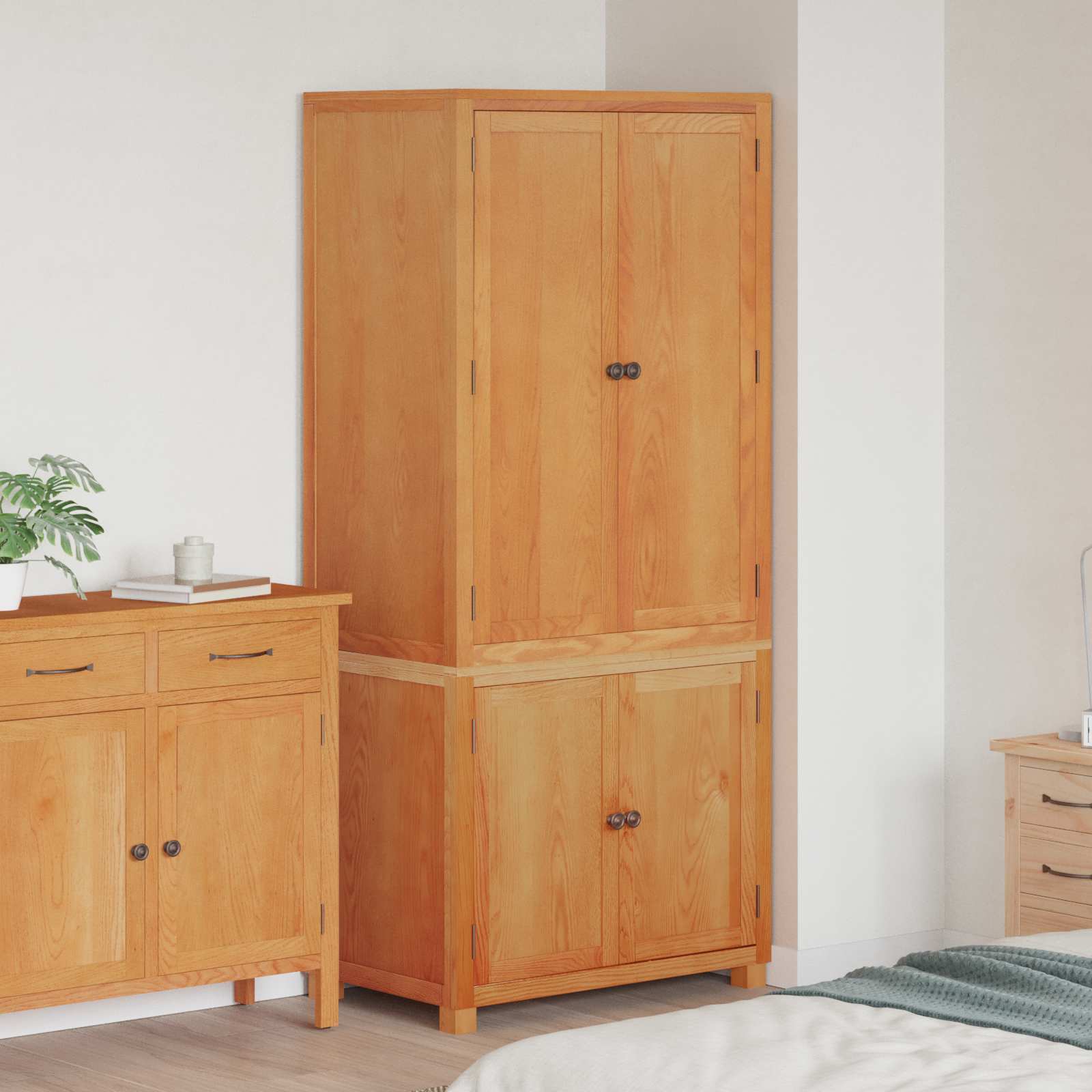 Ensemble de meubles de rangement avec stockage 2 pc Marron - XIOS