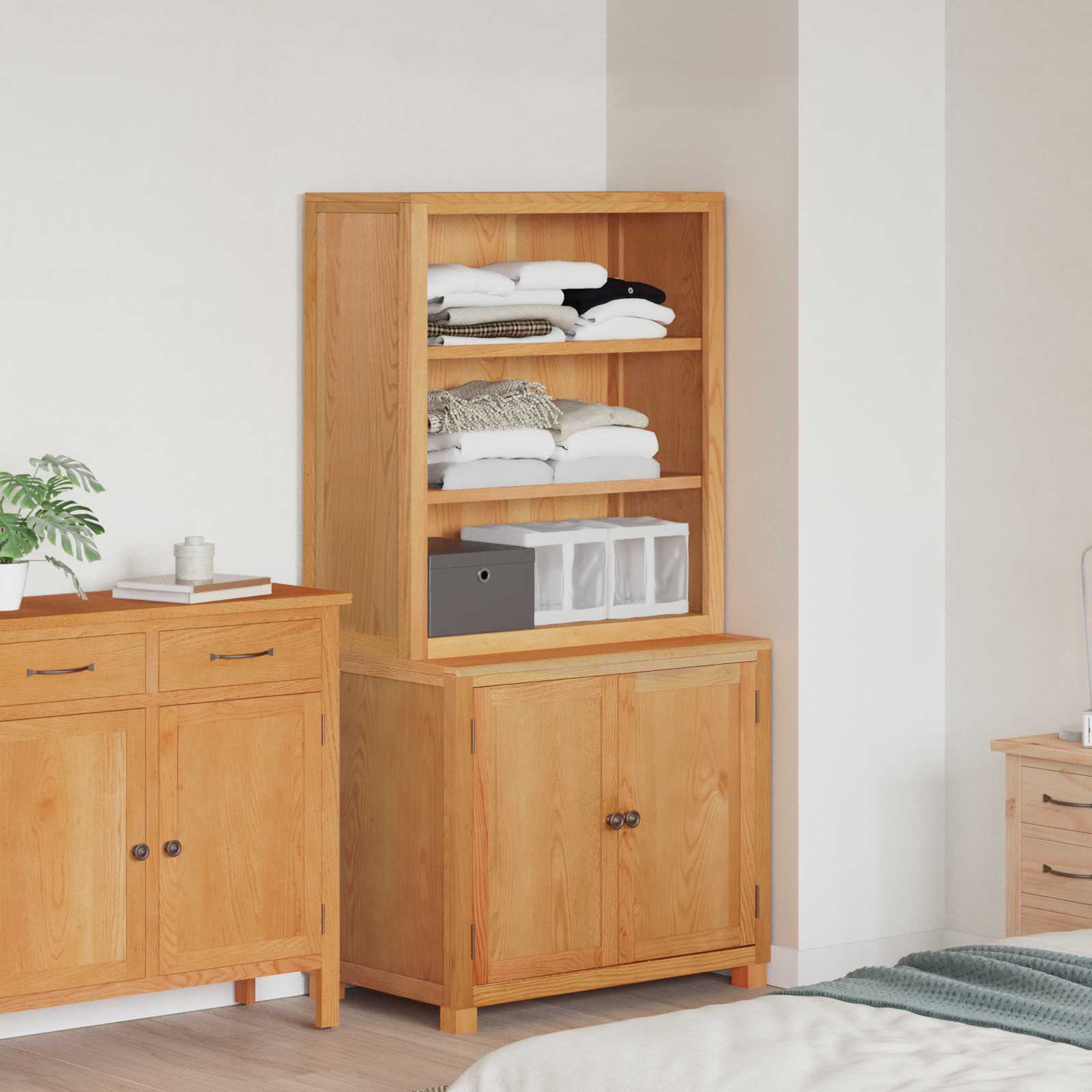 Ensemble de meubles de rangement avec stockage 2 pc Marron - XIOS
