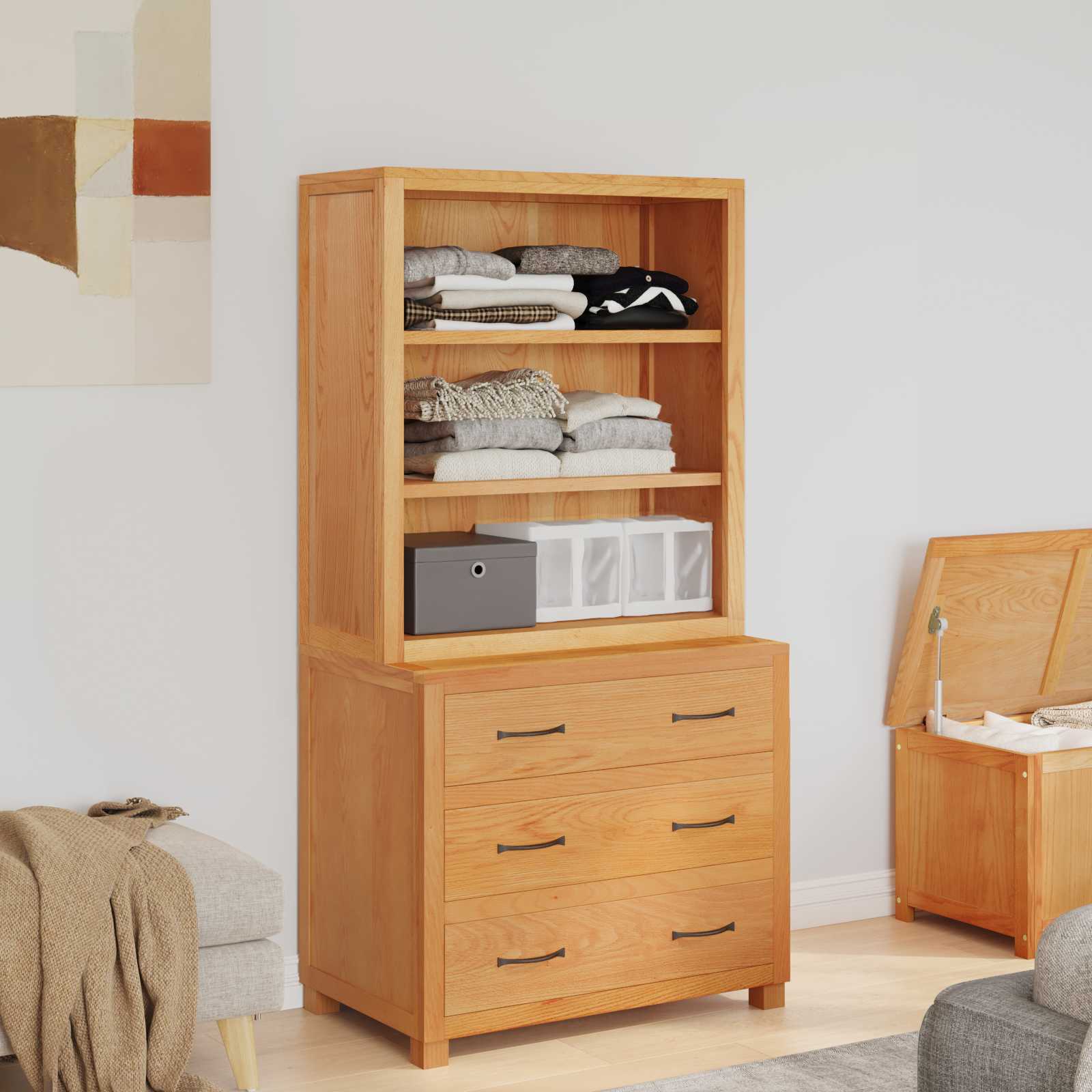 Ensemble de meubles de rangement avec tiroir 2 pc Marron - XIOS