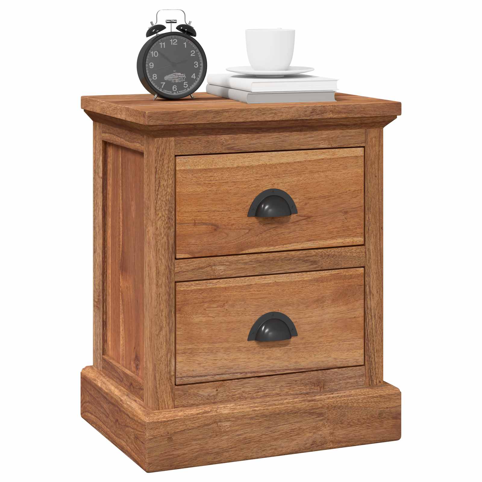 Table de chevet Naturel 40 x 30 x 50 cm Bois de teck massif - XIOS