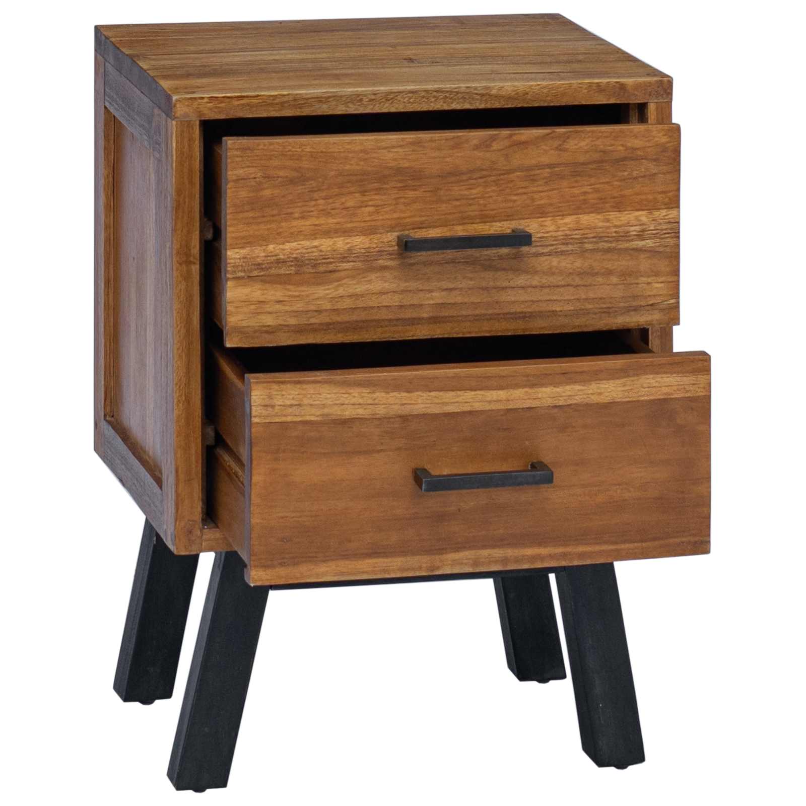 Table de chevet Naturel 40 x 35 x 55 cm Bois de teck massif - XIOS
