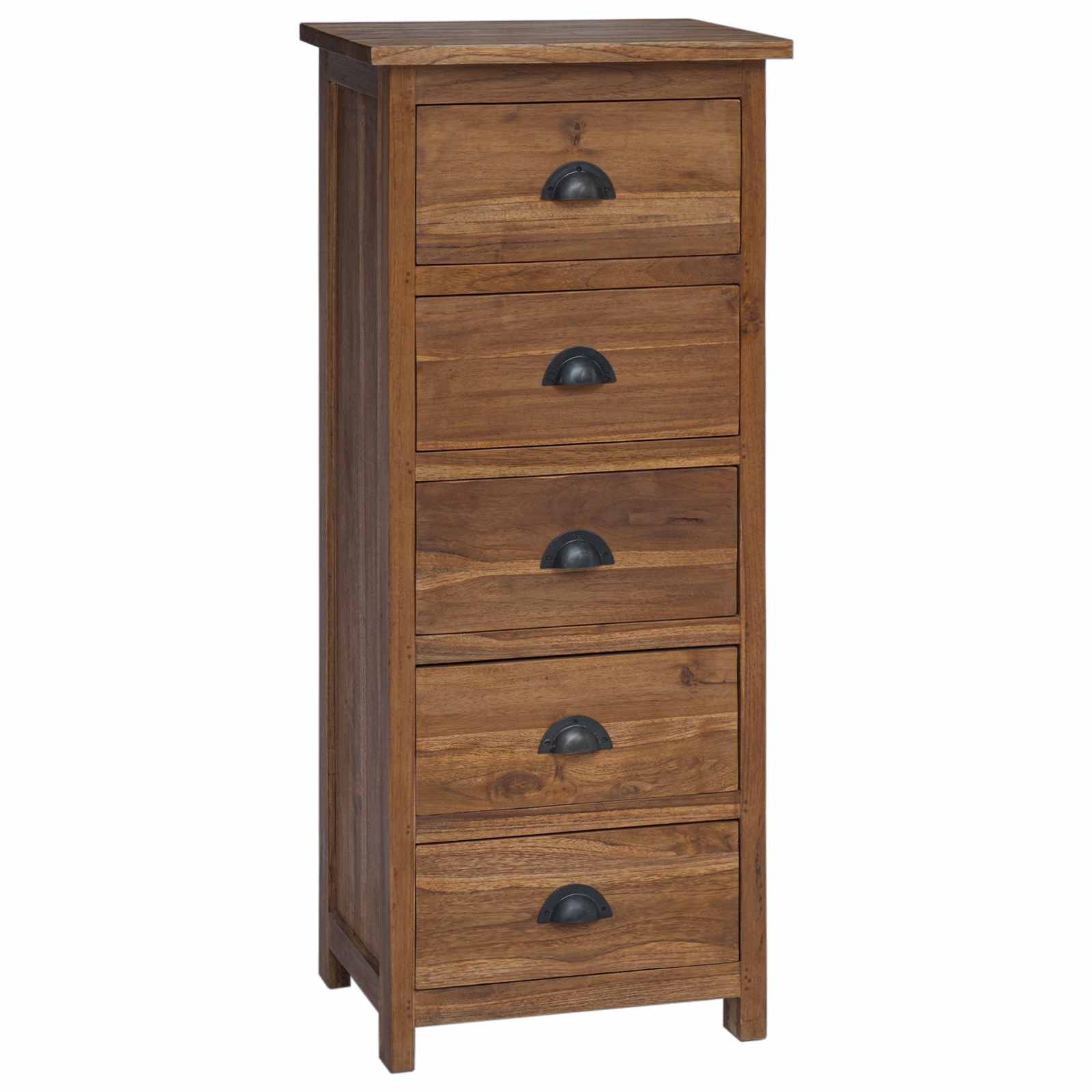 Commode avec tiroir Marron 45 x 35 x 110 cm Bois de teck massif - XIOS