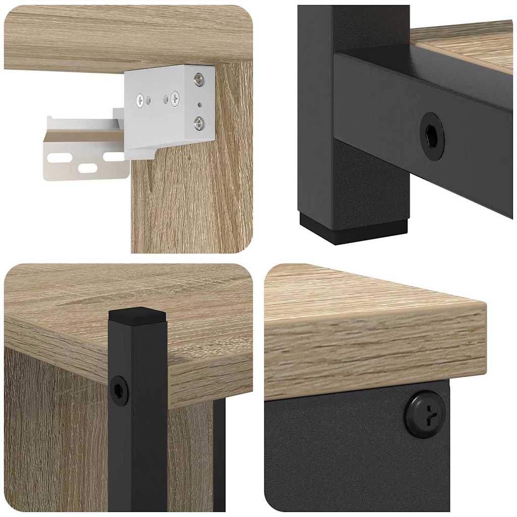 Ensemble de mobilier de salle de bain 4 pièces Chêne Sonoma